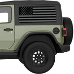 Black And Gray American Flag Decal For Jeep Wrangler