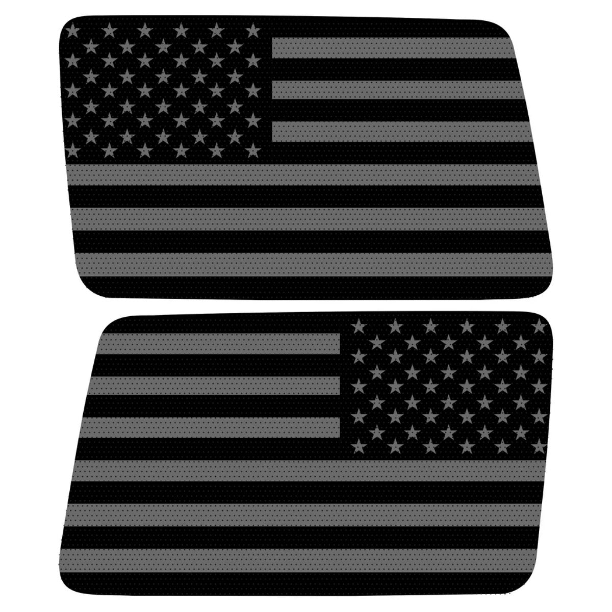 Black And Gray American Flag Decal For Jeep Wrangler