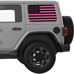 Black And Pink American Flag Decal For Jeep Wrangler