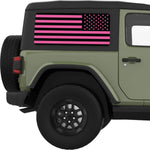 Black And Pink American Flag Decal For Jeep Wrangler