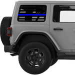 Transparent American Flag Blue Line For Police Decal For Jeep Wrangler