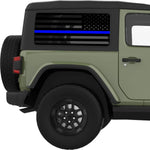 Transparent American Flag Blue Line For Police Decal For Jeep Wrangler
