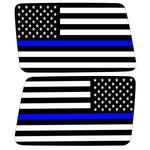 Transparent American Flag Blue Line For Police Decal For Jeep Wrangler