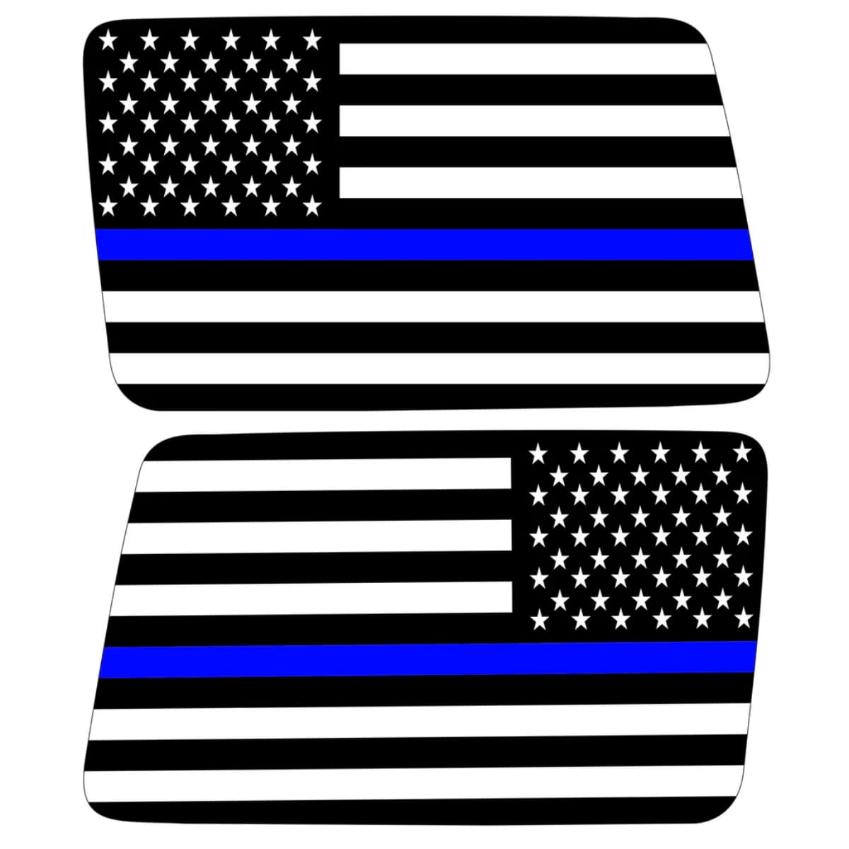 Transparent American Flag Blue Line For Police Decal For Jeep Wrangler