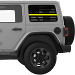 Transparent American Flag Yellow Line For Security Decal For Jeep Wrangler