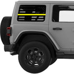 Transparent American Flag Yellow Line For Security Decal For Jeep Wrangler