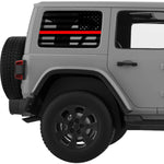 Transparent American Flag Red Line For Firefighters Decal For Jeep Wrangler