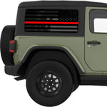 Transparent American Flag Red Line For Firefighters Decal For Jeep Wrangler