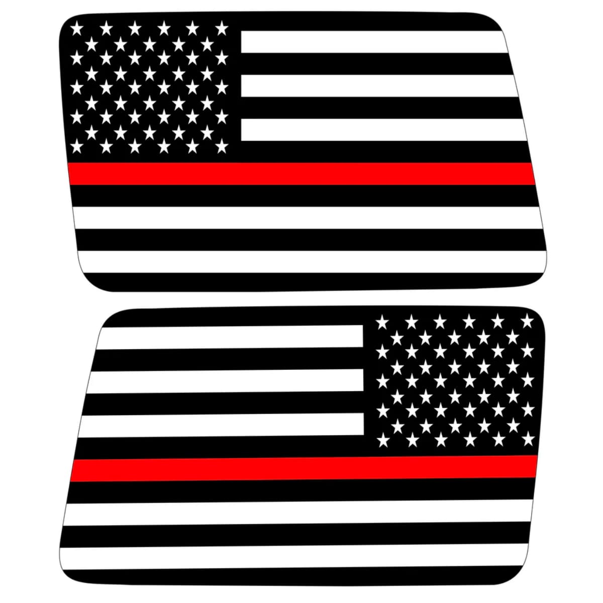 Transparent American Flag Red Line For Firefighters Decal For Jeep Wrangler