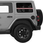 Transparent American Flag Red And White Line For Nurses Decal For Jeep Wrangler