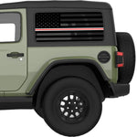 Transparent American Flag Red And White Line For Nurses Decal For Jeep Wrangler