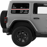 Transparent American Flag Red And White Line For Nurses Decal For Jeep Wrangler