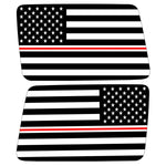 Transparent American Flag Red And White Line For Nurses Decal For Jeep Wrangler