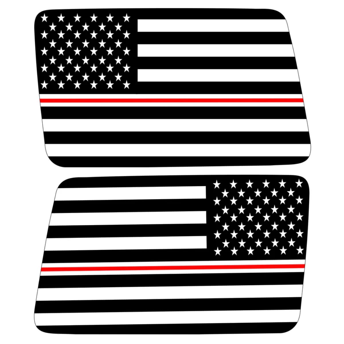 Transparent American Flag Red And White Line For Nurses Decal For Jeep Wrangler