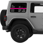 Transparent American Flag Pink Line For Breast Cancer Decal For Jeep Wrangler