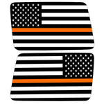 Transparent American Flag Orange Line For Search And Rescue Decal For Jeep Wrangler