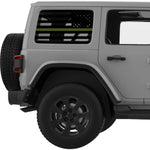 Transparent American Flag Green Line For Armed Forces Decal For Jeep Wrangler