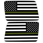 Transparent American Flag Green Line For Armed Forces Decal For Jeep Wrangler