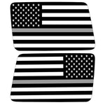 Transparent American Flag Gray Line For Corrections Decal For Jeep Wrangler