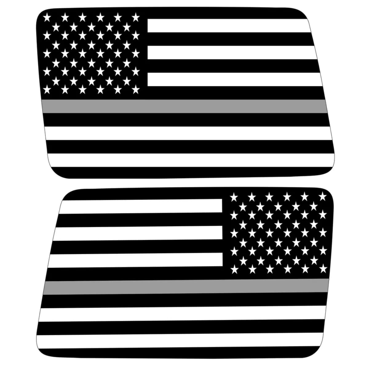 Transparent American Flag Gray Line For Corrections Decal For Jeep Wrangler