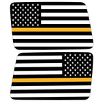 Transparent American Flag Golden Line For Dispatch Decal For Jeep Wrangler
