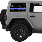 Transparent American Flag Blue And White Line For Ems Decal For Jeep Wrangler
