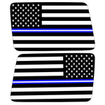 Transparent American Flag Blue And White Line For Ems Decal For Jeep Wrangler