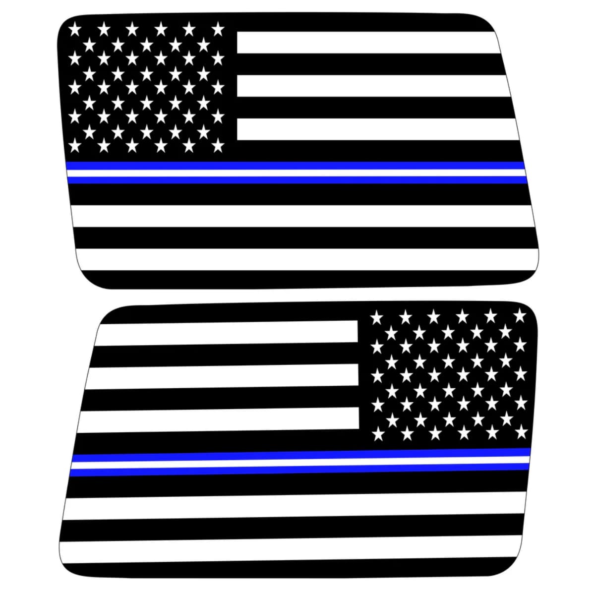 Transparent American Flag Blue And White Line For Ems Decal For Jeep Wrangler