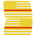 YELLOW WHITE WITH RED LINE AMERICAN FLAG DECAL FOR JEEP WRANGLER