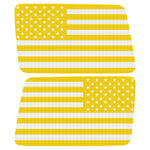 Yellow And White American Flag Decal For Jeep Wrangler