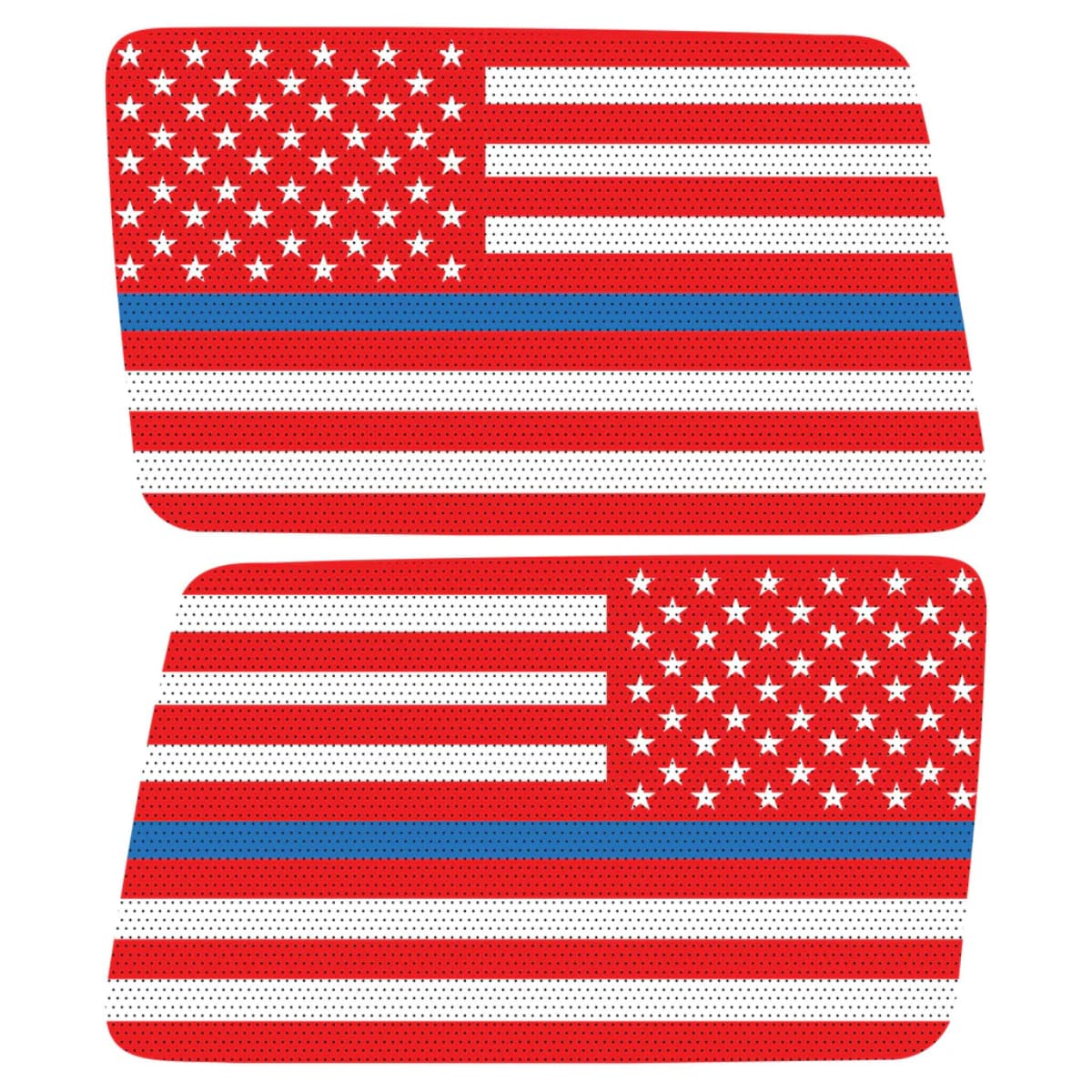 Red White With Blue Line American Flag Decal For Jeep Wrangler
