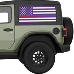 Purple White With Red Line American Flag Decal For Jeep Wrangler