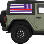 Purple White With Red Line American Flag Decal For Jeep Wrangler