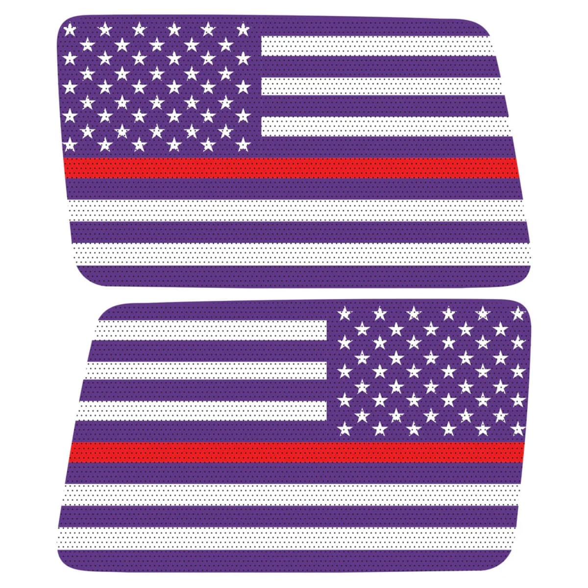 Purple White With Red Line American Flag Decal For Jeep Wrangler