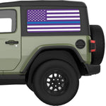 Purple White With Blue Line American Flag Decal For Jeep Wrangler