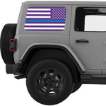 Purple White With Blue Line American Flag Decal For Jeep Wrangler