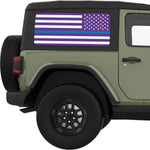 Purple White With Blue Line American Flag Decal For Jeep Wrangler