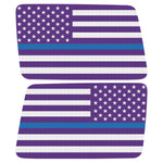 Purple White With Blue Line American Flag Decal For Jeep Wrangler