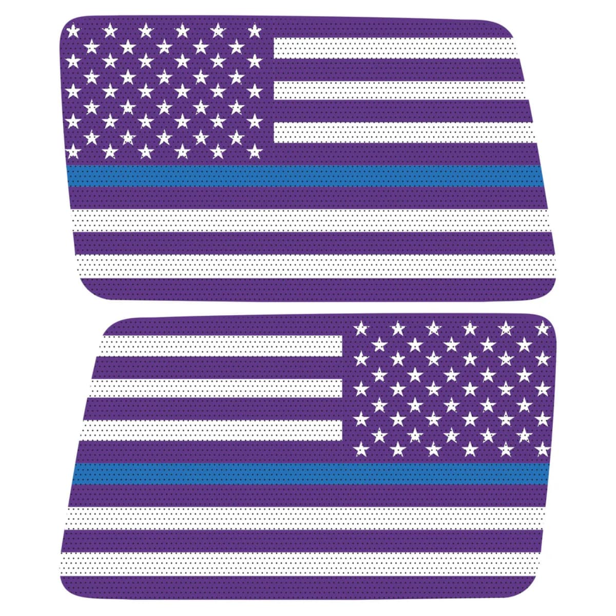Purple White With Blue Line American Flag Decal For Jeep Wrangler