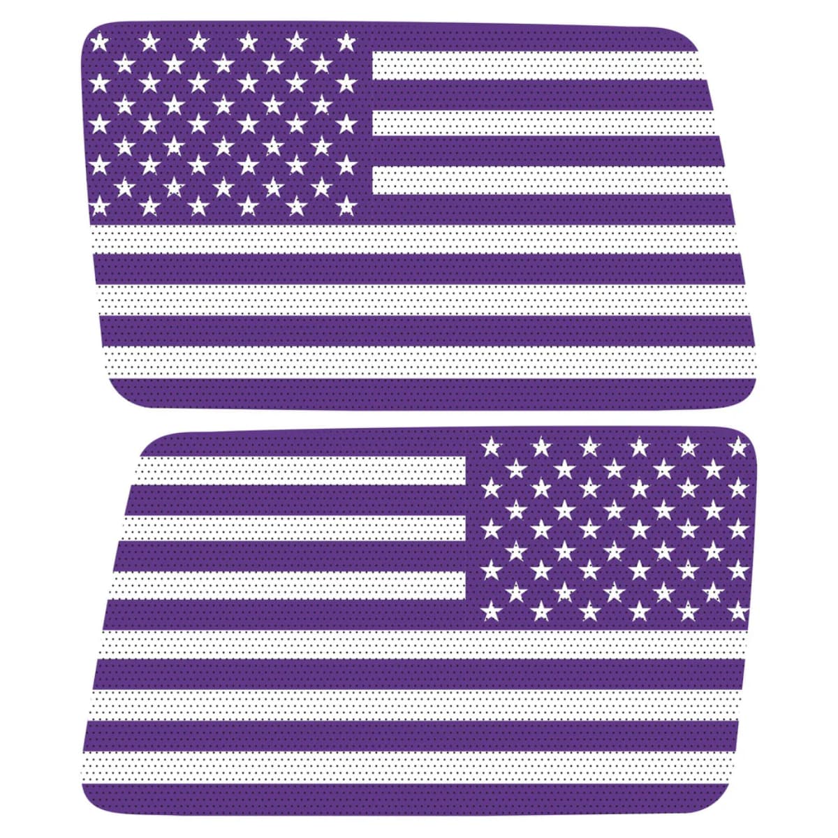 Purple And White American Flag Decal For Jeep Wrangler