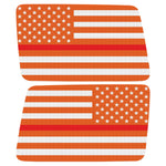 Orange White With Red Line American Flag Decal For Jeep Wrangler