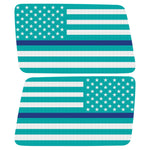 Light Blue White With Blue Line American Flag Decal For Jeep Wrangler