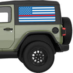 Blue White With Red Line American Flag