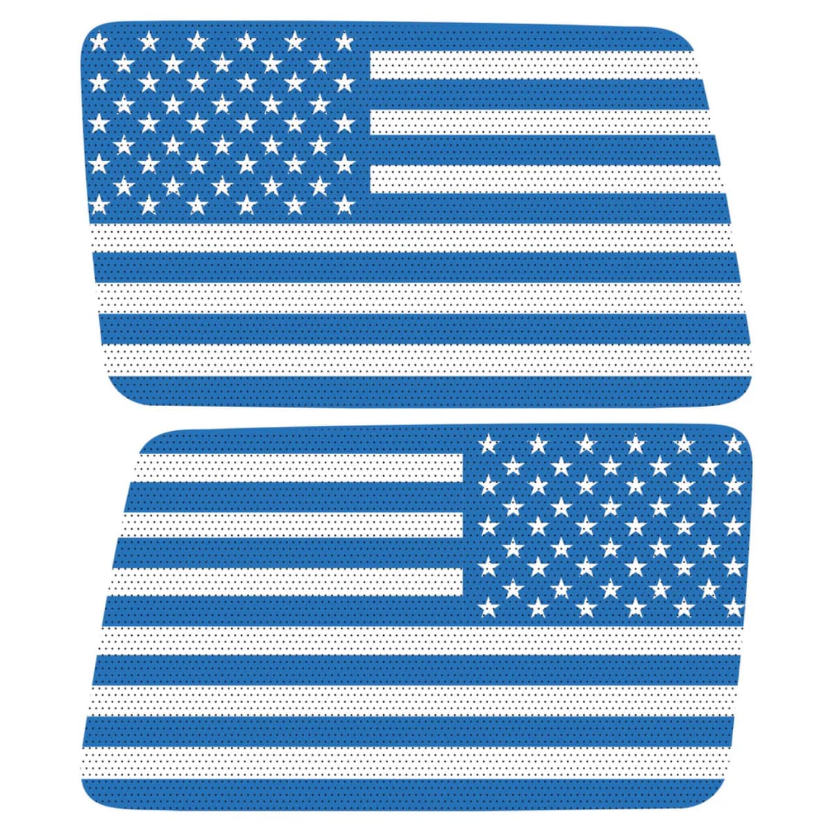 Blue And White American Flag Decal For Jeep Wrangler