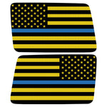Black Yellow With Blue Line American Flag Decal For Jeep Wrangler