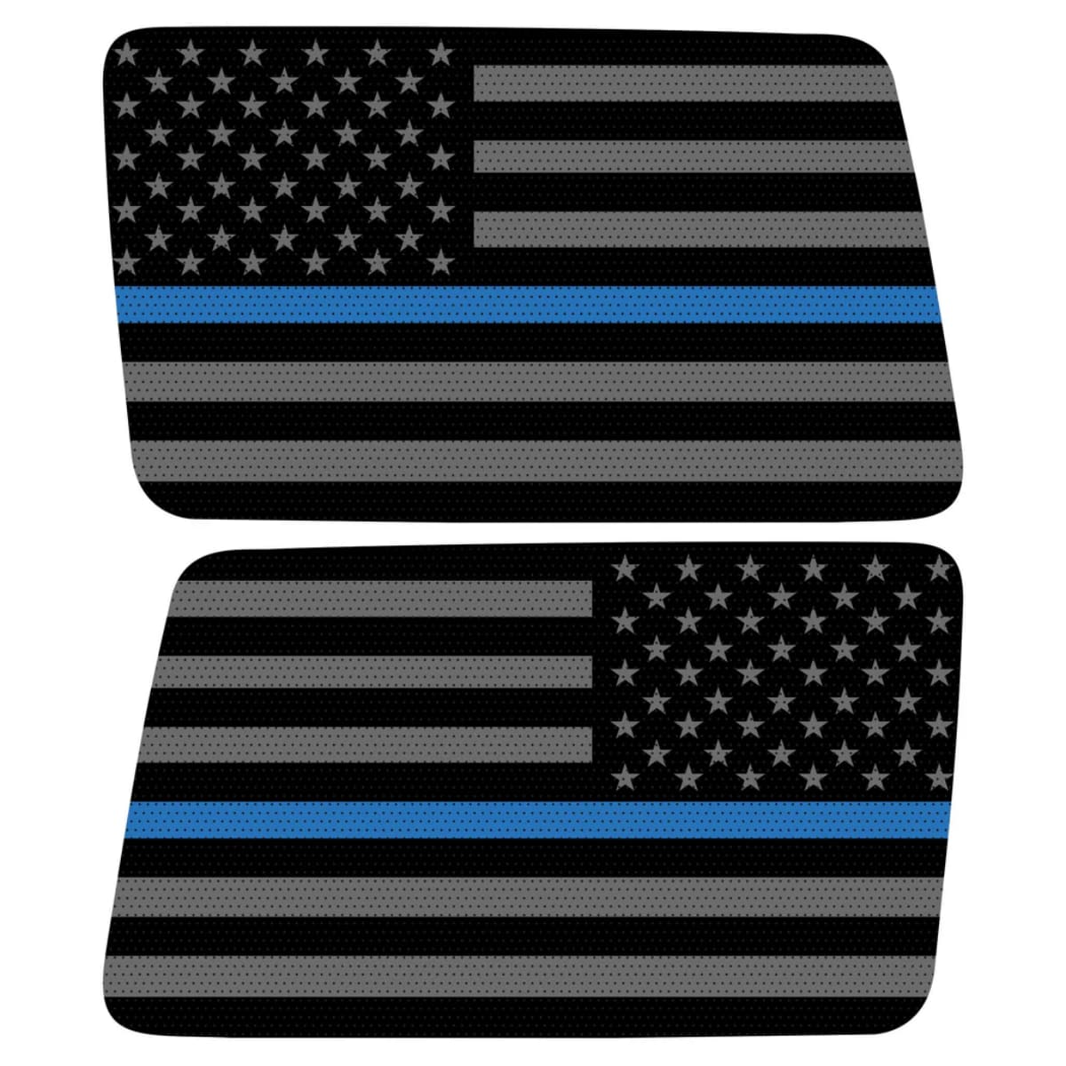 Black Gray With Blue Line American Flag Decal For Jeep Wrangler