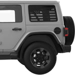 Black Transparent American Flag Decal For Jeep Wrangler