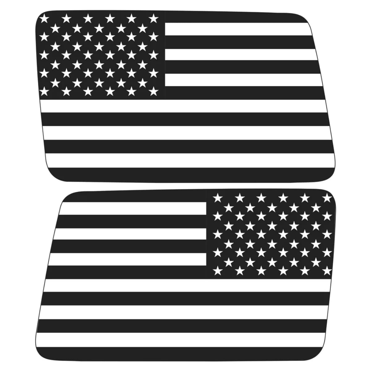 Black Transparent American Flag Decal For Jeep Wrangler
