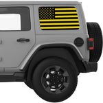 Black And Yellow American Flag Decal For Jeep Wrangler
