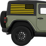 Black And Yellow American Flag Decal For Jeep Wrangler